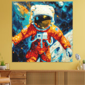 Ring Rond de Maan Canvas Afdruk (Insitu (Woonkamer))