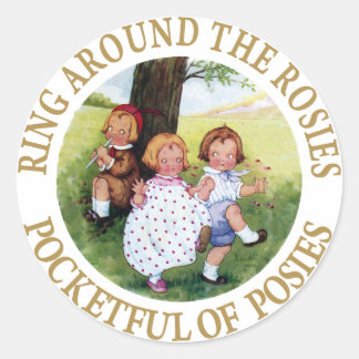 Ring rond de Rosies, Pocketful van Posies Ronde Sticker