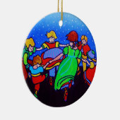 Ring rond Rosie twee Keramisch Ornament (Rechts)