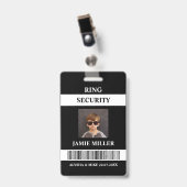 Ring Security Agent Foto ID Ring Bearer Badge (Voorkant met clip)