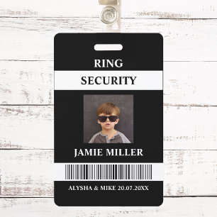 Ring Security Agent Foto ID Ring Bearer Badge