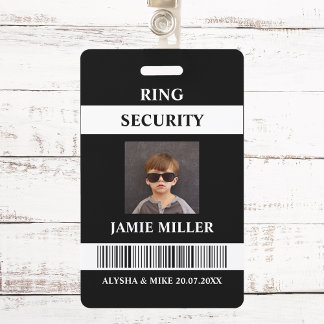 Ring Security Agent Foto ID Ring Bearer Badge