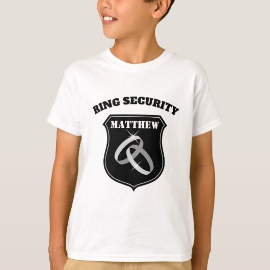 Ring Security bruiloft t shirt voor kinderen (Voorkant)