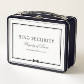 Ring Security Funny Wedding Custom Ring Bearer Box (Voorkant)