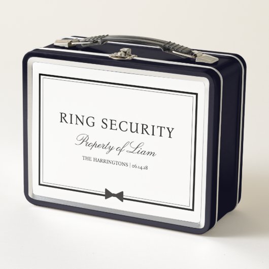 Ring Security Funny Wedding Custom Ring Bearer Box (Voorkant)