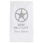 Ring Security gift tas voor trouwring drager kind Klein Cadeauzakje (Voorkant)