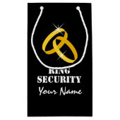 Ring Security gift tas voor trouwringdrager Klein Cadeauzakje (Achterkant)