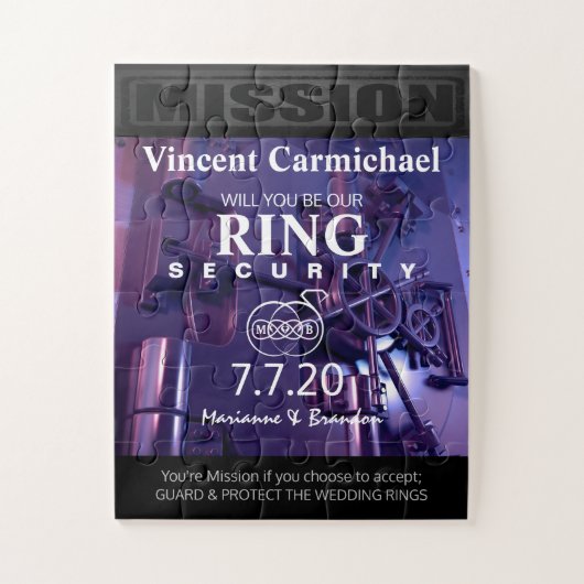 Ring Security Puzzle Invitation Legpuzzel (Verticaal)