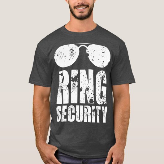 Ring Security  Ring Bearer Boys Wedding Party T-shirt (Voorkant)