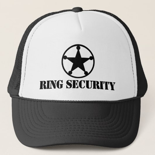 Ring Security trucker hat for bruiloft ring-drager Trucker Pet (Voorkant)