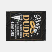 Ring Security Wedding Party Funny Ring Bearer  Fleece Deken (Voorkant (Horizontaal))