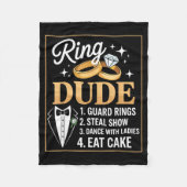 Ring Security Wedding Party Funny Ring Bearer  Fleece Deken (Voorkant)