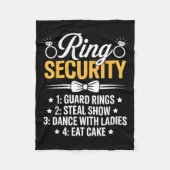 Ring Security Wedding Party Funny Ring Bearer  Fleece Deken (Voorkant)