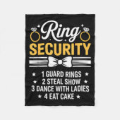 Ring Security Wedding Party Funny Ring Bearer  Fleece Deken (Voorkant)