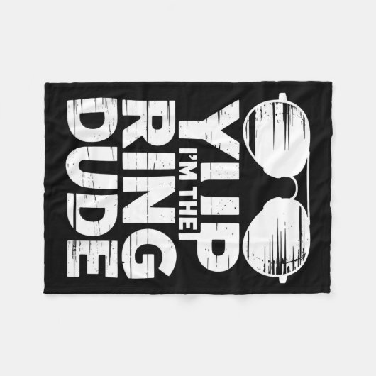 Ring Security Wedding Party Funny Ring Bearer  Fleece Deken (Voorkant (Horizontaal))