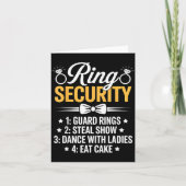 Ring Security Wedding Party Funny Ring Bearer  Kaart (Voorkant)
