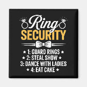 Ring Security Wedding Party Funny Ring Bearer  Magneet (Voorkant)
