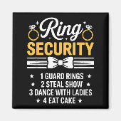 Ring Security Wedding Party Funny Ring Bearer  Magneet (Voorkant)