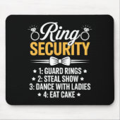 Ring Security Wedding Party Funny Ring Bearer  Muismat (Voorkant)