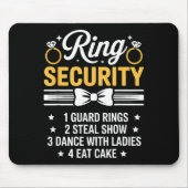 Ring Security Wedding Party Funny Ring Bearer  Muismat (Voorkant)