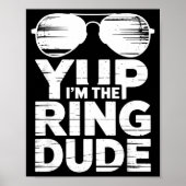 Ring Security Wedding Party Funny Ring Bearer  Poster (Voorkant)