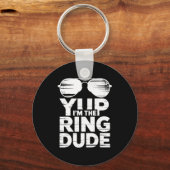 Ring Security Wedding Party Funny Ring Bearer Sleutelhanger (Voorkant)
