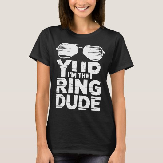 Ring Security Wedding Party Funny Ring Bearer  T-shirt (Voorkant)