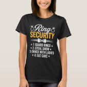 Ring Security Wedding Party Funny Ring Bearer  T-shirt (Voorkant)