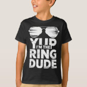 Ring Security Wedding Party Funny Ring Bearer T-shirt (Voorkant)