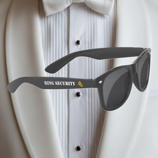 Ring Security zwarte zonnebril voor ringdrager