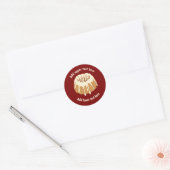 Ring-Shaped Bundt Cake - Gugelhupf met jouw tekst Ronde Sticker (Envelop)