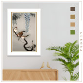 Ring Sparrows, Ohara Koson (1877-1945) Poster