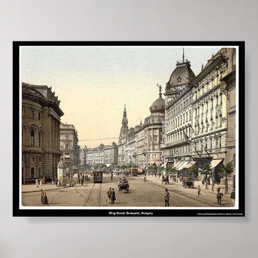 Ring Street, Boedapest, Hongarije Poster (Voorkant)