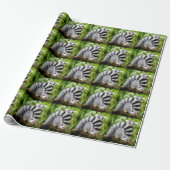Ring-tailed lemur cadeaupapier (Uitgerold)