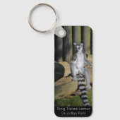 Ring Tailed Lemur Drusillas Park Button Key Ring Sleutelhanger (Voorkant)