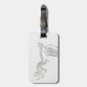 Ring Tailed Lemur op vinger 2 Bagagelabel (Achterkant verticaal)