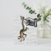 Ring Tailed Lemur op vinger 2 Briefkaart (Staand voorkant)