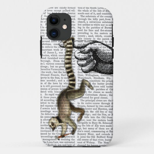Ring Tailed Lemur op vinger 2 Case-Mate iPhone Case (Achterkant)