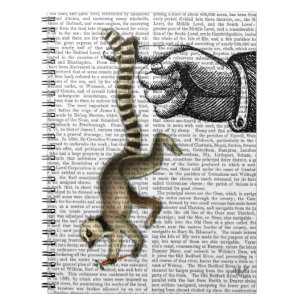 Ring Tailed Lemur op vinger 2 Notitieboek
