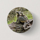 RING-TAILED LEMUR RONDE BUTTON 3,2 CM (Voorkant)