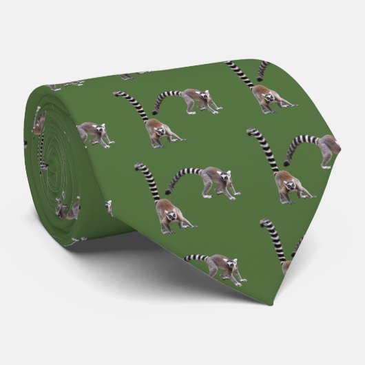 Ring-tailed lemur stropdas (Opgerold)