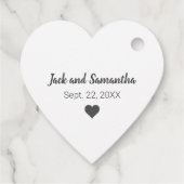 Ring The Bell & Wish hen Well Heart Wedding Bedankjes Labels (Achterkant)