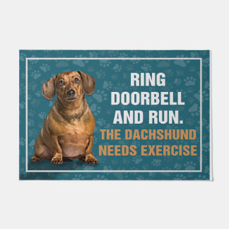 Ring The Doorbell And Run, The Dachshund Cute Deurmat