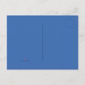 Ring-toonder-uitnodiging in blauw en wit aankondigingskaart (Achterkant)