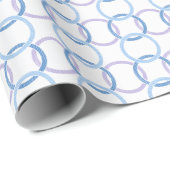 Ring Toss Interlocking Circles in Blue and Purple Cadeaupapier (Rol Hoek)