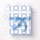 Ring Toss Interlocking Circles in Blue and Purple Cadeaupapier