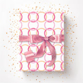Ring Toss Interlocking Circles in Pink and Orange Cadeaupapier