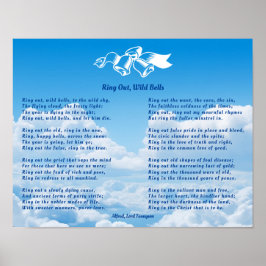 Ring uit, Wild Bells Nieuwjaar gedicht Poster