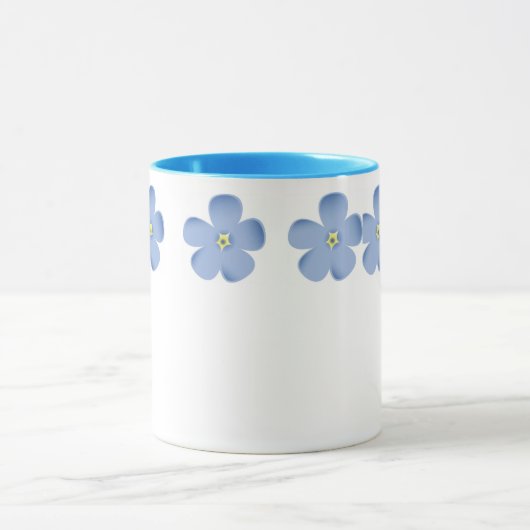 Ring van blauwe bloemen mok (Midden)