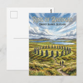 Ring van Brodgar Schotland Briefkaart (Voorkant / Achterkant)